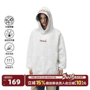 复古宽松情侣帽衫 404MOB字母花卉刺绣连帽卫衣男美式 李兰迪同款