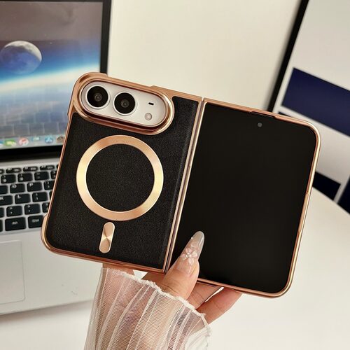 适用于iphone duo手机壳新款磁吸magsafe保护套苹果duo折叠屏apple case皮壳男款高级感商务防摔女款电镀高端