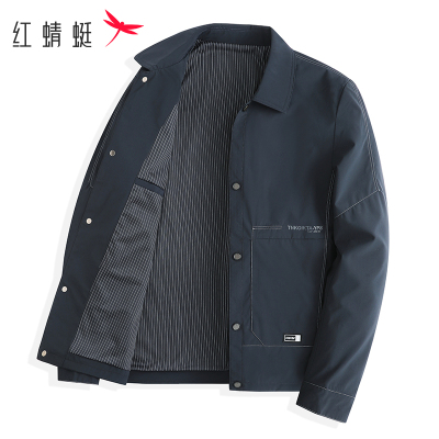 红蜻蜓男士翻领工装夹克秋季新款