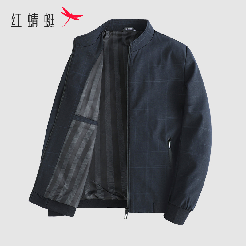 夹克外套红蜻蜓春秋中老年爸爸装