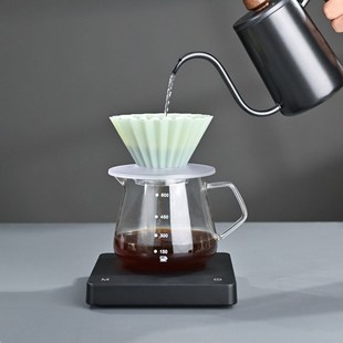 手冲咖啡滴滤杯家用小号蛋F糕杯V60树脂防摔过滤杯漏斗 折纸滤杯