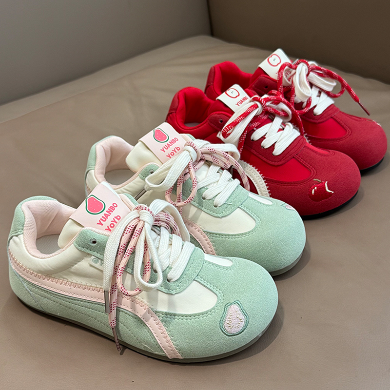 35-43码秋季透气泡芙鞋女显脚小百搭德训鞋休闲板鞋41-42大码女鞋