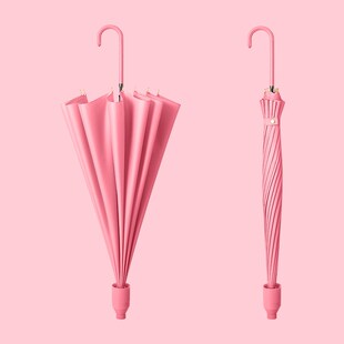 16骨防水套长柄雨伞日系清新弯钩雨伞车载防湿女士直杆伞晴雨伞
