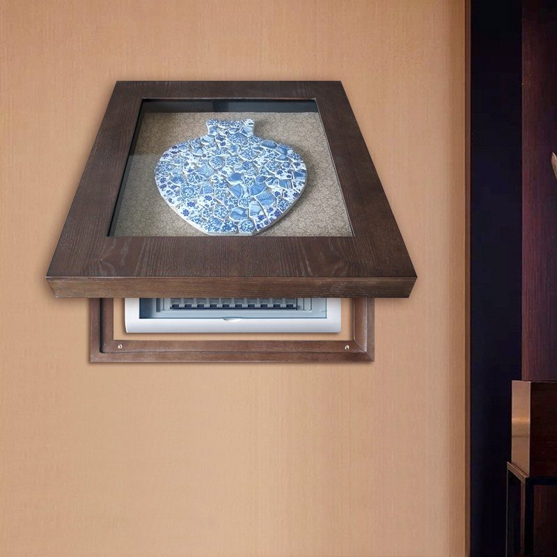 影子画 中式立体装饰画配电箱推拉画遮挡画电表箱画青花瓷抽象画