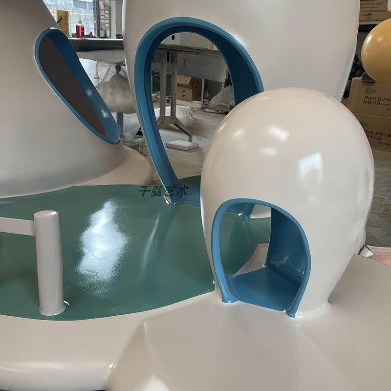 幼儿园托幼中心定制大型玻璃钢滑梯雕塑售楼处儿童区蘑菇树屋装置,家居饰品,落地摆件,淘宝优惠券,粉丝福利购,淘宝优惠卷