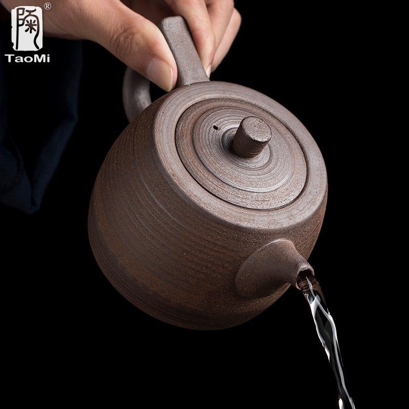 陶迷原矿粗陶泡茶壶大容量陶瓷家用单个泡茶器单壶功夫茶具配件
