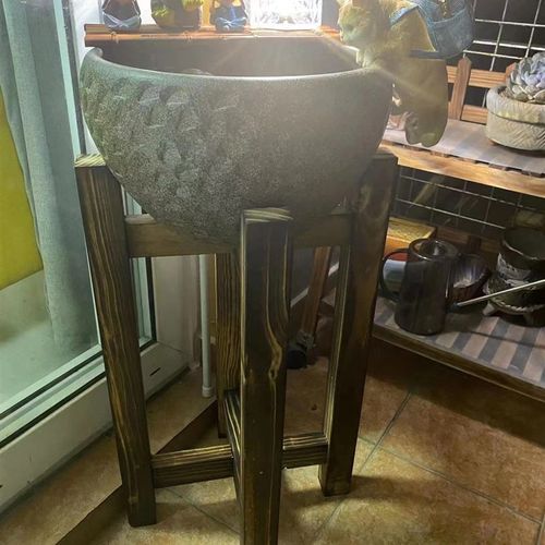 实木架子底座水缸木架花盆架鱼缸架酒坛架手推小石磨架子托盘酒缸