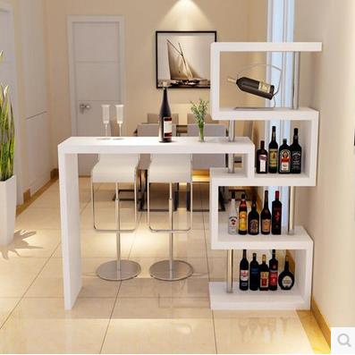 包邮定做简约现代家用靠墙旋转小吧台桌简易玄关酒柜客厅屏风隔断