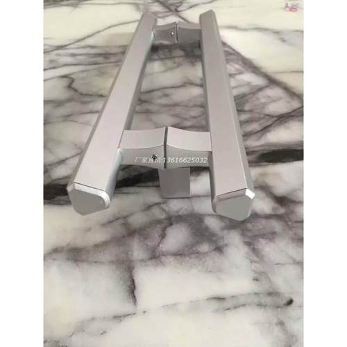铝合金钢化无框玻璃门拉手木门包厢门把手太空铝色淋浴房玻璃门把