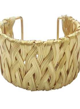 欧美夸张金属首饰饰品义乌手工编织手镯女时尚宽手镯手饰