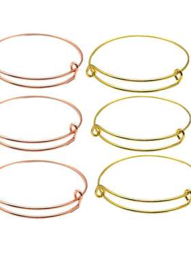 推拉活动手镯百搭diy伸缩手镯Alex可调节推拉手环