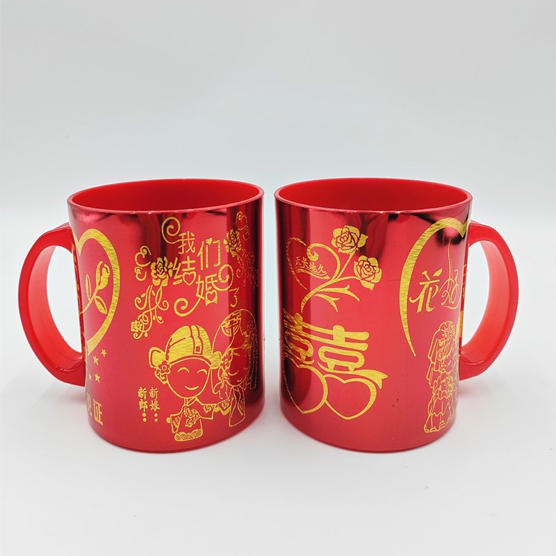结婚洗漱一对情侣新娘陪嫁套装红色牙杯皂盒牙刷嫁妆婚庆婚礼用品