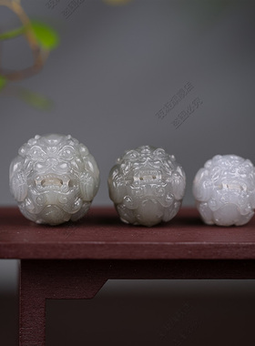 和田玉烟紫色貔貅单圆珠烟紫散珠单珠金刚菩提文玩手串链配饰隔珠