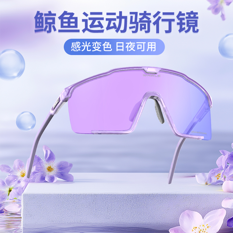 2025款鲸鱼骑行眼镜防雾偏光变色