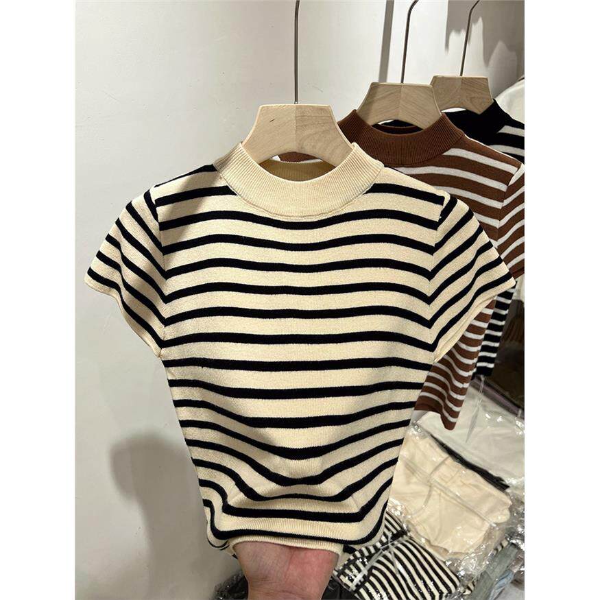womenclothes半高领条纹
