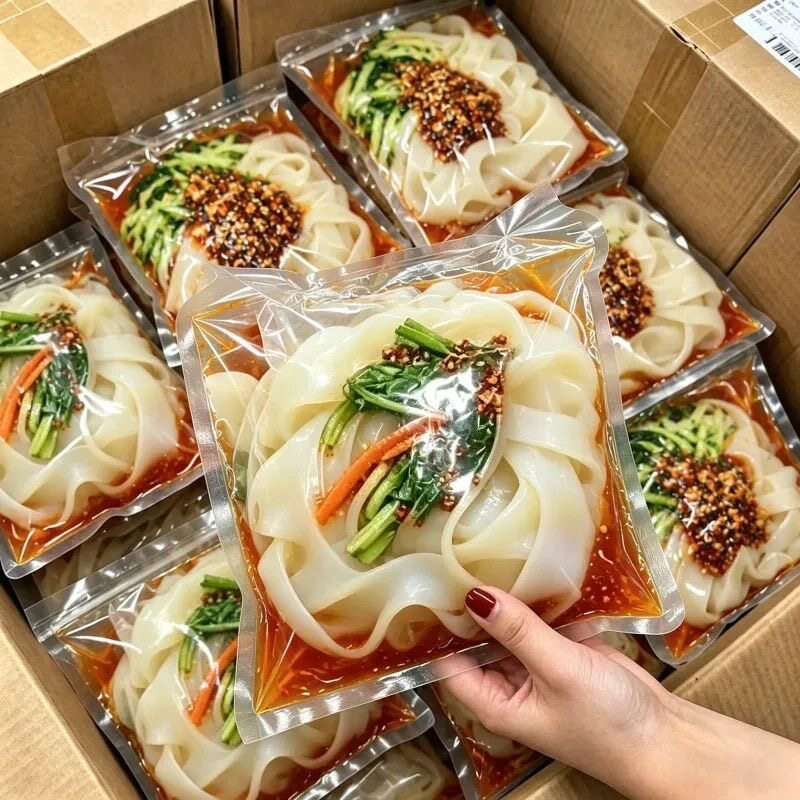 特价抢10袋】开袋即食新鲜凉皮现做红油麻酱新鲜凉皮开袋即食凉皮
