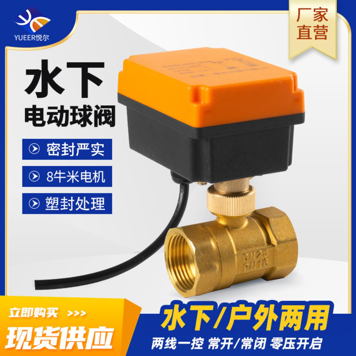 水下防水电动球阀220v24v12v二通