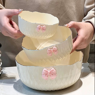 高颜值水果盘家用客厅干果零食盘轻奢糖果摆放盘奶油风沙拉碗批发