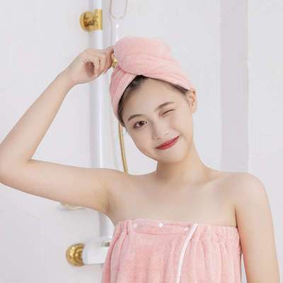 干发帽珊瑚绒吸水女士干发毛巾