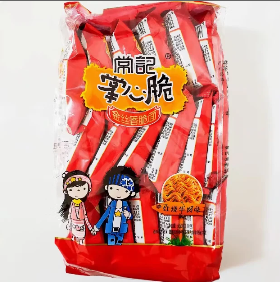 常记掌心脆干脆面 川辣牛肉味/红烧牛肉味干吃方便面怀旧零食