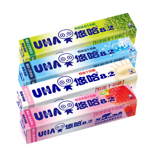 悠哈UHA特浓牛奶糖抹茶盐牛奶条装硬糖条装结婚喜糖奶糖