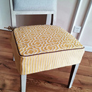 椅垫轻奢餐桌椅套凳子垫布艺坐垫屁垫透气可拆洗 直销黄色美式 欧式