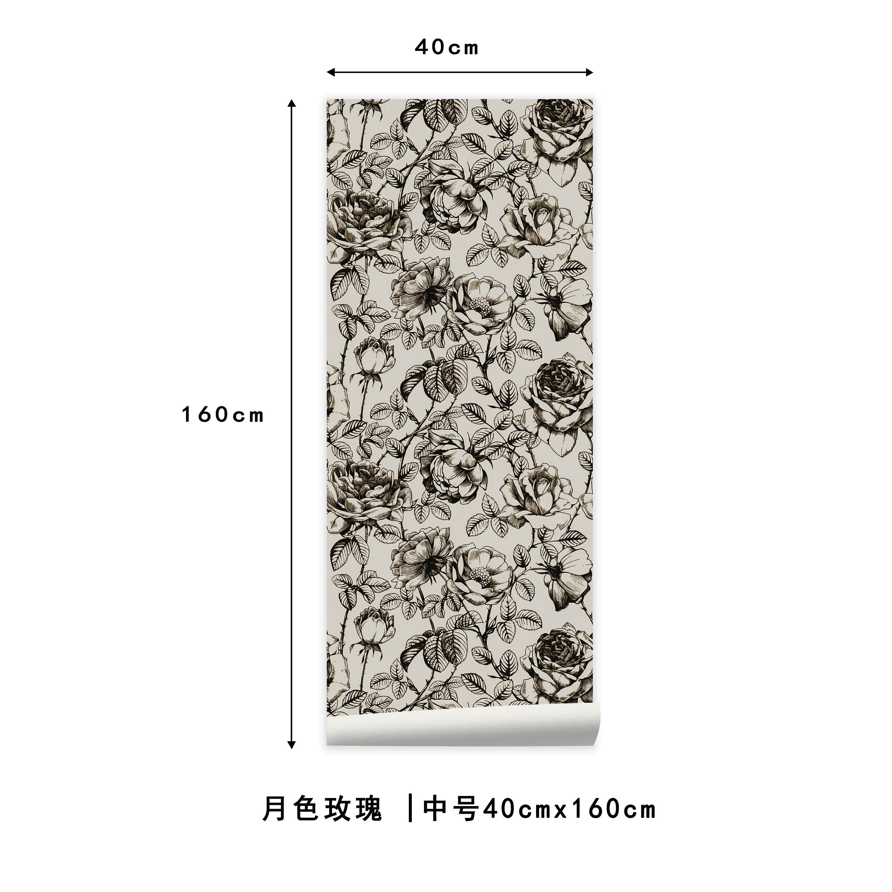 2u8k玫瑰法式复古墙贴纸房间装饰衣柜翻新柜子墙纸自粘家具贴改造