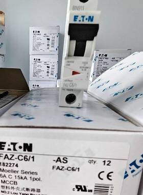 伊顿穆勒FAZ-C6/1高分断微型断路器UL1077 CE认证