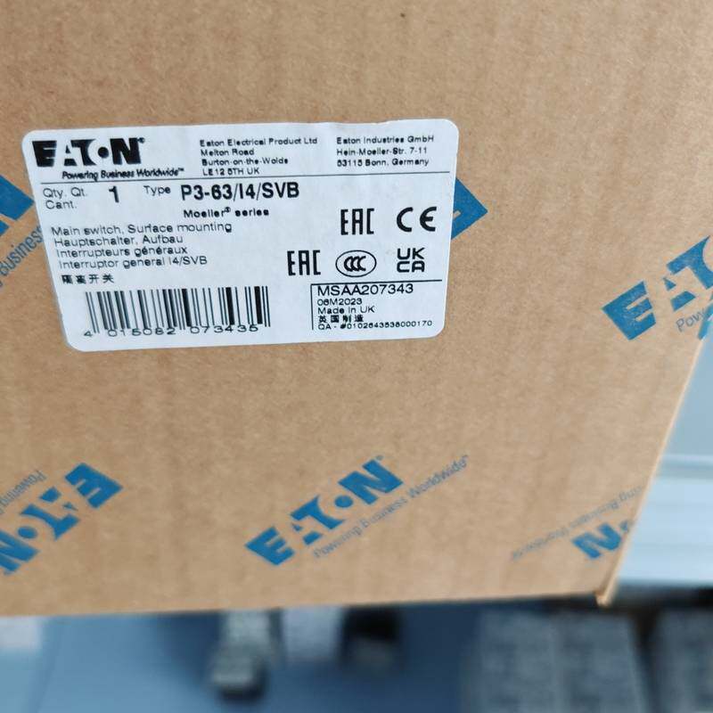 伊顿穆勒P3-63/I4/SVB/HI11德国进口63A表面安装凸