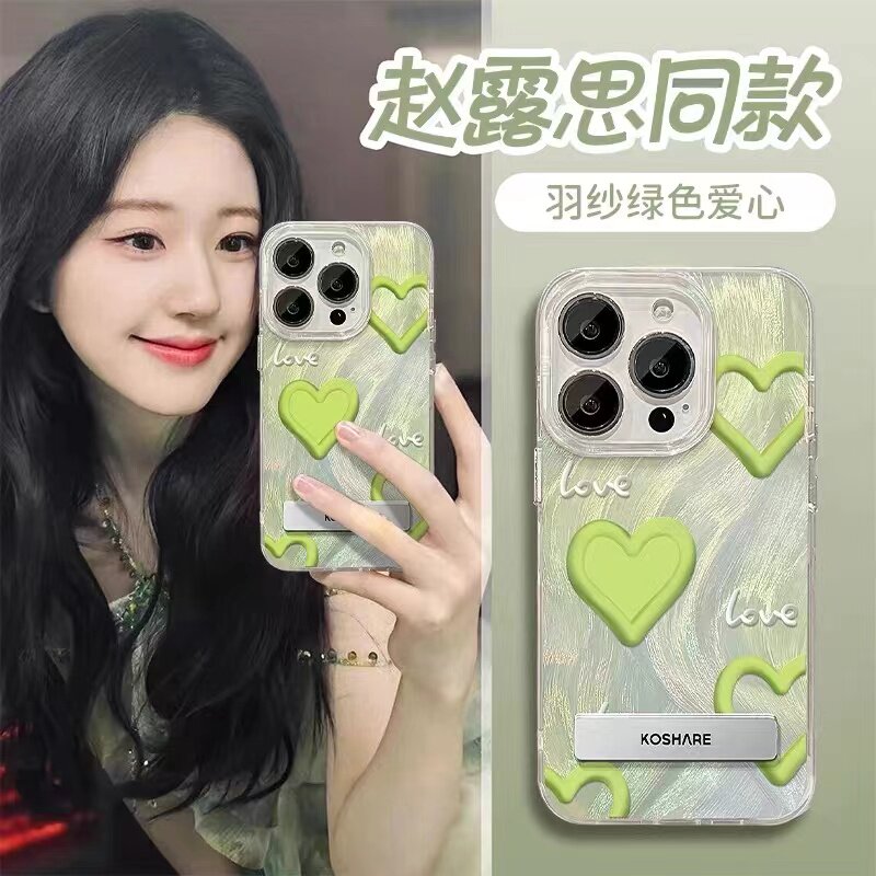 绿色蓝色爱心适用于oppofindx9手机壳findx8ultrax7x6/x5PRO/x3女保护套新款K12x/k11k15pro个性k9s/k7羽纱