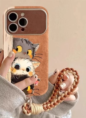 棕色三只猫咪适用于vivox200s手机壳x100pro/x90s/x80/70/60tS18保护套S30/20/19/16/15女12/10/9/7新视窗