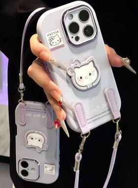 满喆紫色小猫适用于VIVO iQOO15手机壳iqoo12/11保护套IQOOneo11/9s/8/7SE10女Z9/z8x/7z6/5X/z3/z1U3X大胖子