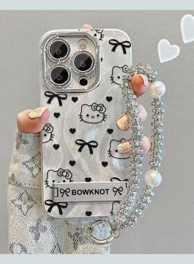 黑色线条小猫适用于VIVO iQOO15手机壳iqoo13/12pro保护套11PRO10iqooneo11/10pro/9/8女6se/5/3/Z8x/z7x精孔