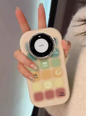 彩色方块笑脸适用于OPPOrealme真我14pro+13手机壳15/11neo7x/6seGT8prok12x新款K11/109全包V50镜框保护套