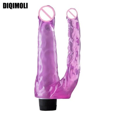 Vibrating Double Dildos Double Penetration Vagina and Anus S