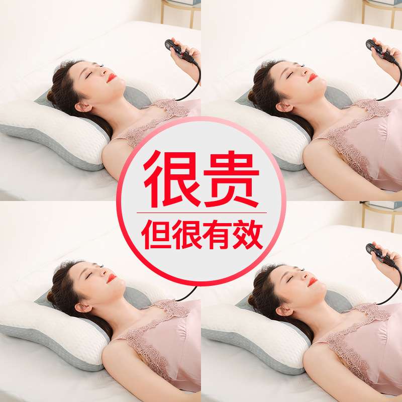 颈椎按摩器家用多功能气囊牵引护颈电动加热揉捏颈部腰部按摩枕头