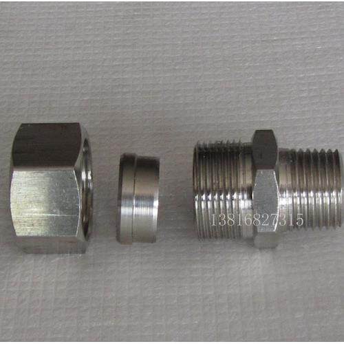 不锈钢管件 尼龙管/铜管接头 不锈钢管接头304卡套直通1/2X&phi;20mm