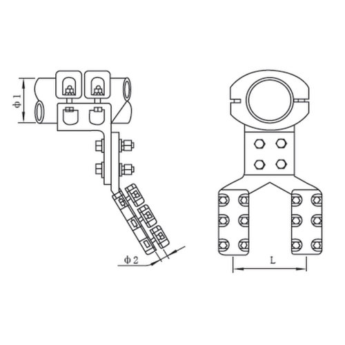 。MG/MR(B)型T型线夹（30&deg;）MG/MR-80B-300 MG/MR-85B-300