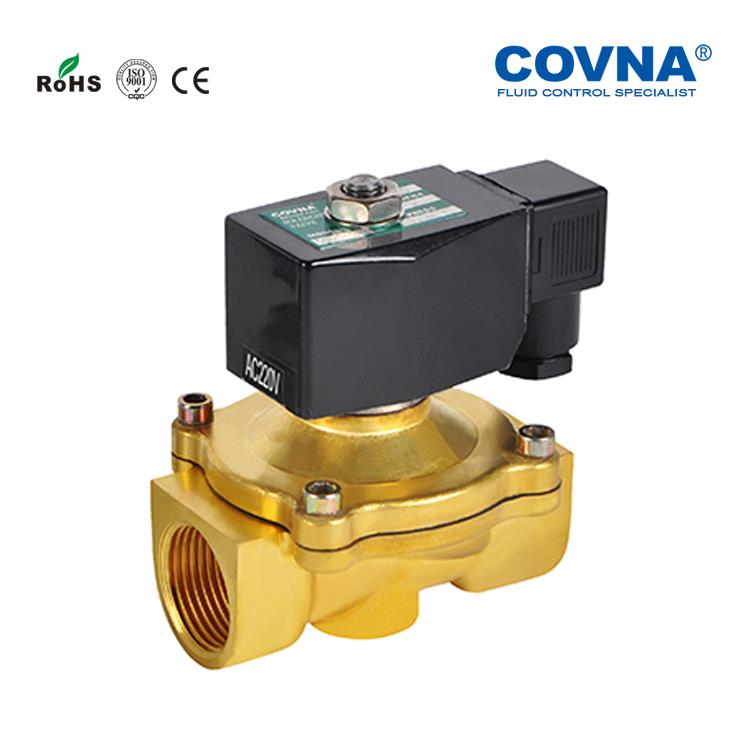 科威纳2W21常开黄铜电磁阀高温过水电磁阀 AC220V DC24V