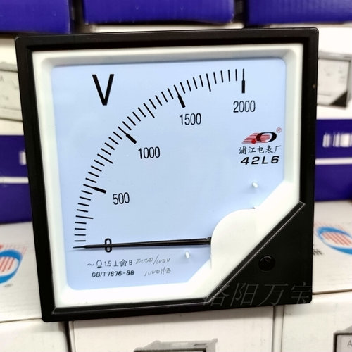 。中频机械指针交流电压表42L6 2000V/100V 1000HZ频率赫兹表1KC