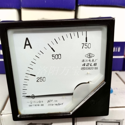 。中频炉机械指针交流电流表头42L6 750/5安 750比5 尺寸120*120m