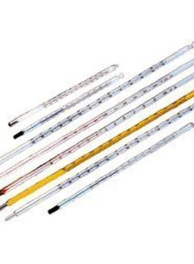 。玻棒红水温度计 玻璃温度计红色煤油 长30cm +-50度 正负50度