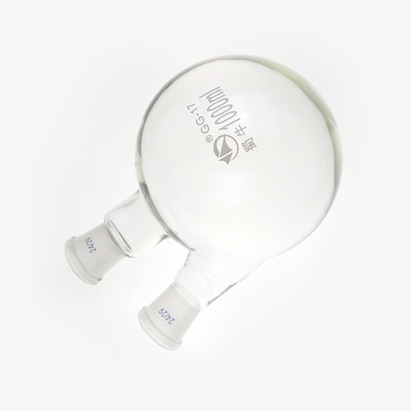 。斜二口直两口圆底烧瓶100/250/500/1000/2000/3000/5000ml24*24