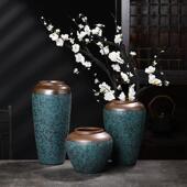 景德镇餐桌新中式 饰摆件泡泡釉手工插花瓶 陶瓷大号花瓶客厅家居装