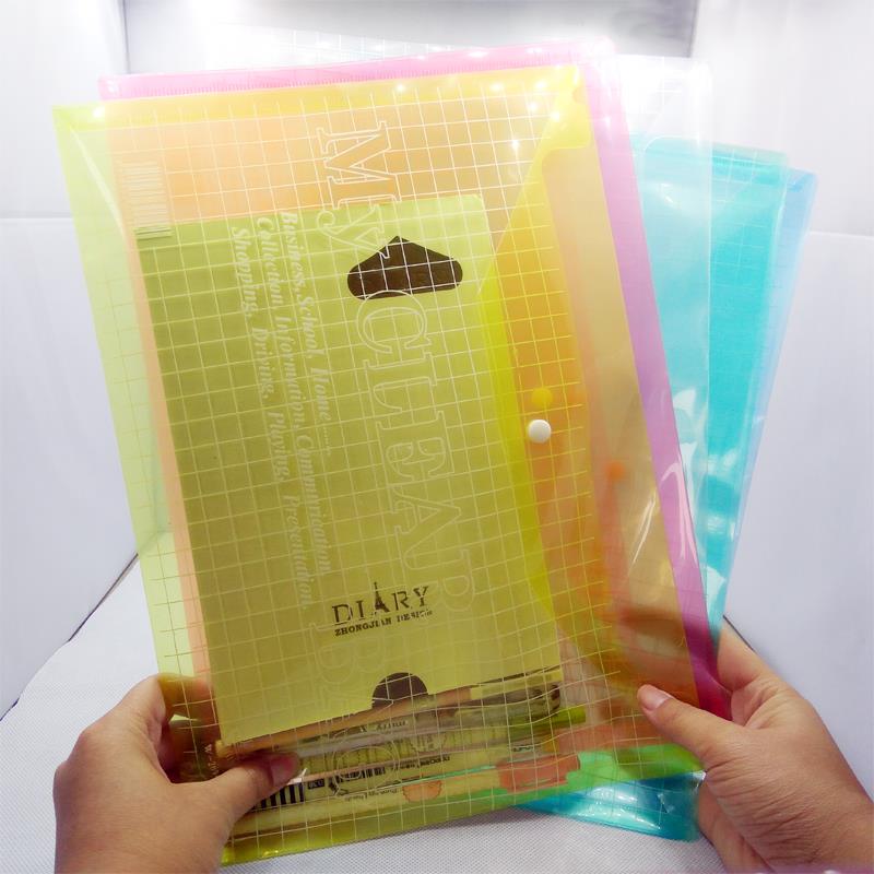 透明扣袋20祇A4加厚贴片文件袋文件袋储存塑料信息袋测试纸袋