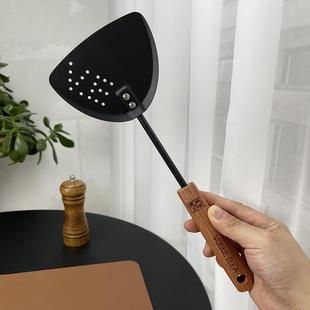 迷你极铁锅铲 花梨木炒菜铁铲子家用厨房防烫炒菜炒勺漏铲煎铲