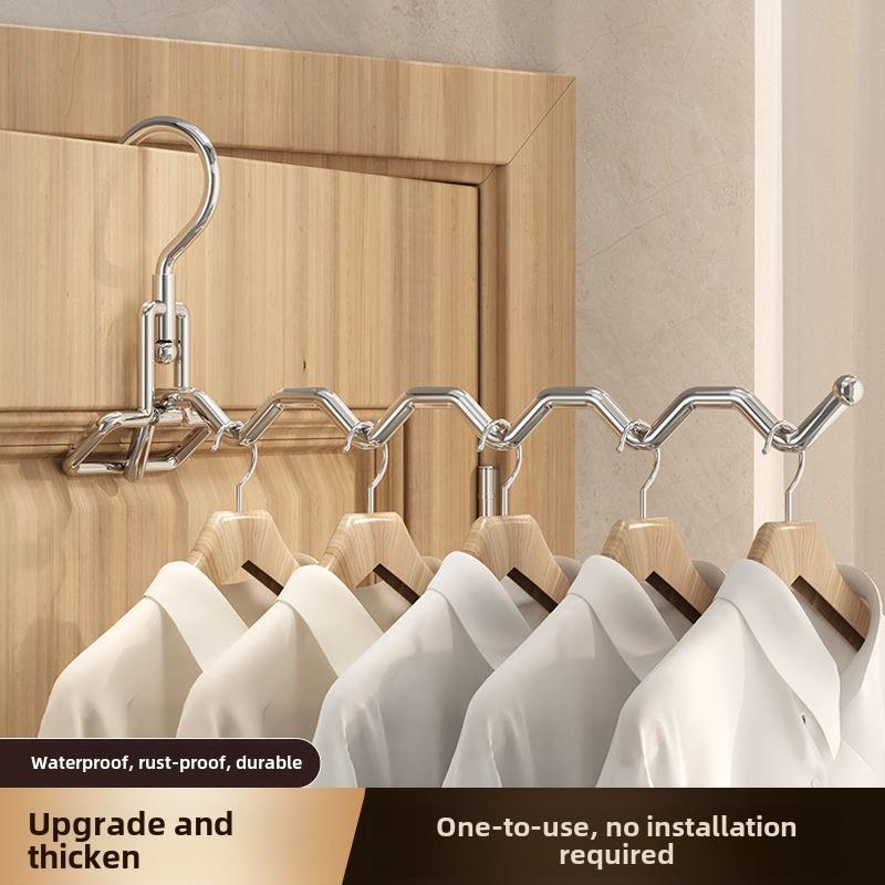 不锈钢晾衣架手提式晾衣架旅游酒店晾衣架商务旅行宿舍可折叠储藏