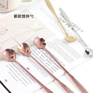 新款咖啡勺搅拌勺不锈钢勺子咖啡勺子搅拌勺小勺子调羹汤茶匙汤勺