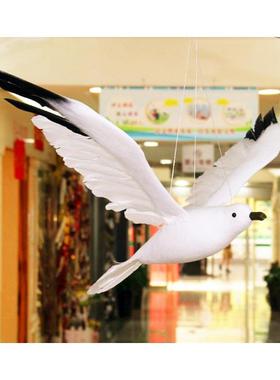 动物模型仿真海鸥羽毛小鸟园艺森系摄影道具场景会场商场布置装饰