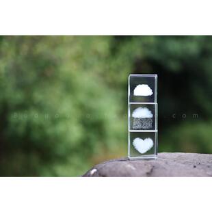 云朵水晶立方体小夜灯摆件送春节走心创意圣诞新年情侣生日礼物